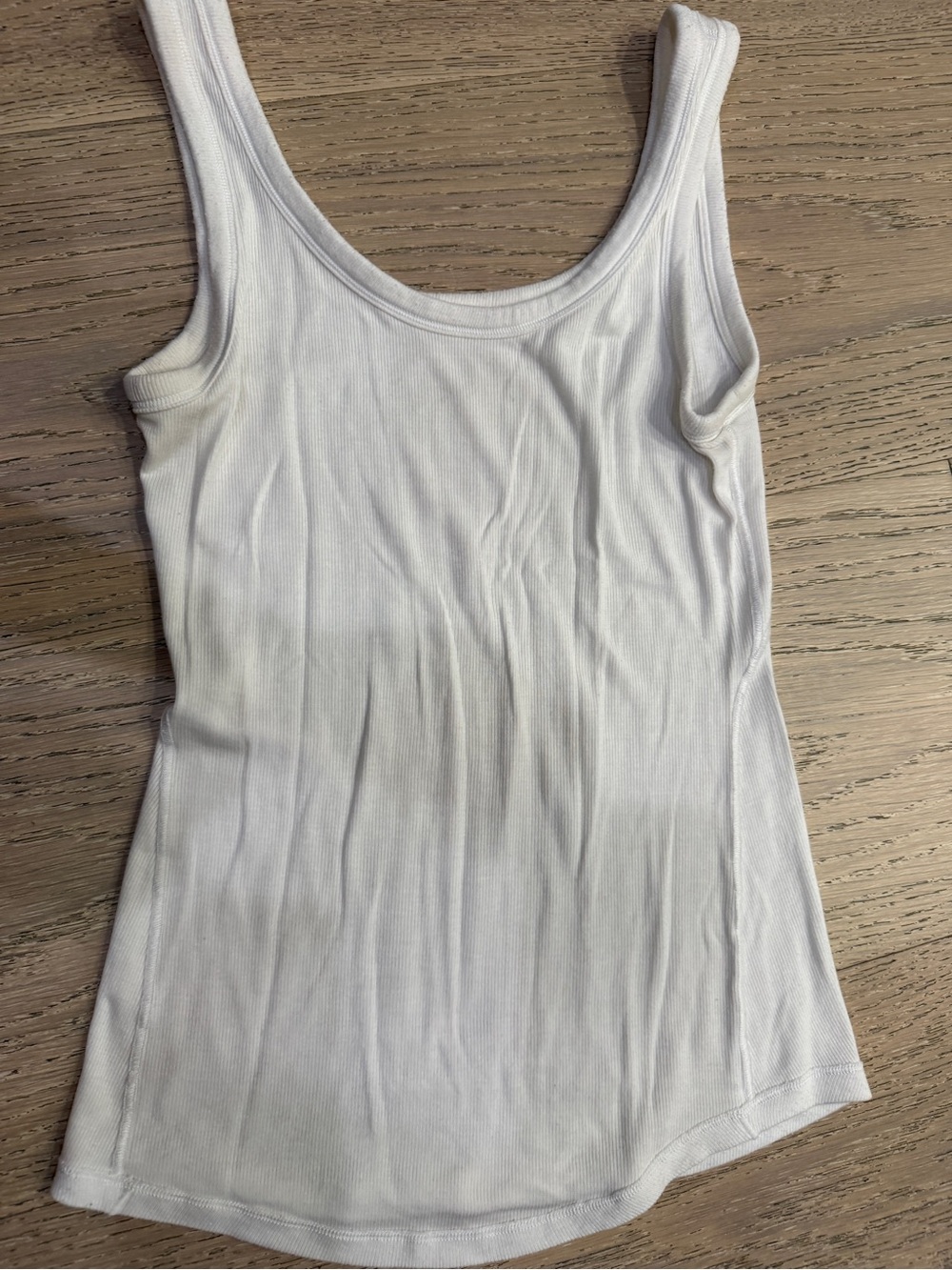 Lululemon Classic Women's White Ribbed Tank Top
